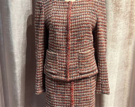 tweed chanel 19|vintage Chanel tweed suit.